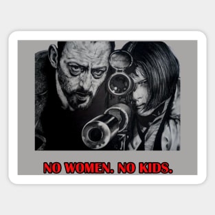 Leon Movie No Women No Kids Retro Sticker